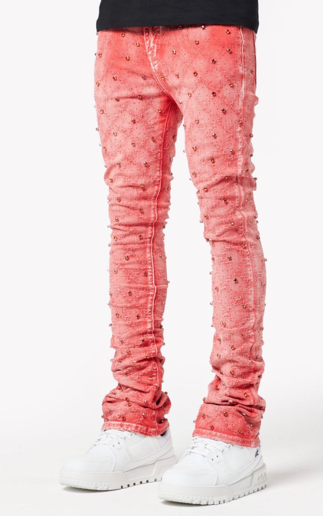 Vintage-Red-Embellished-Denim