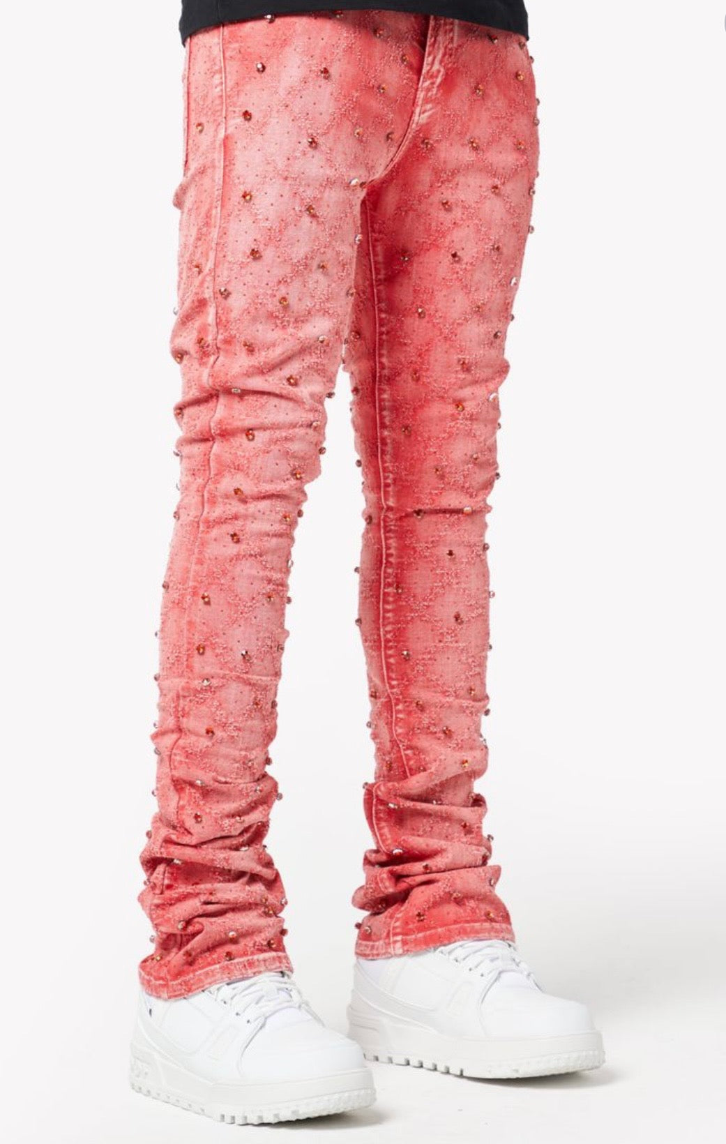 Vintage-Red-Embellished-Denim